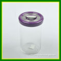 High Quality Clear Glass Storage Bottle Jar with Plastic Lid